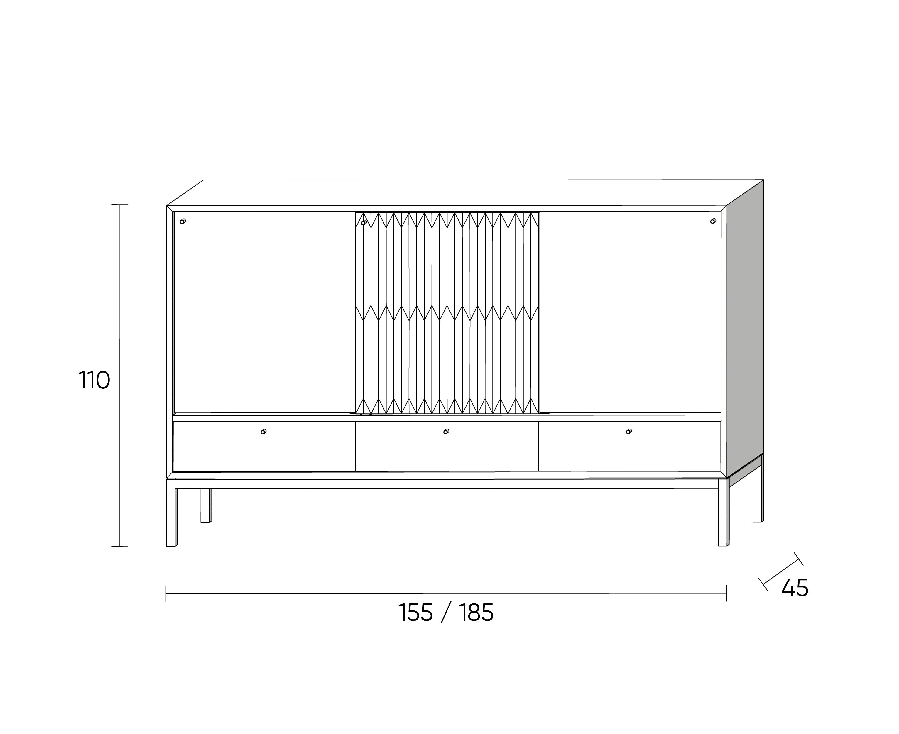 Highboard CROSSEN.B6