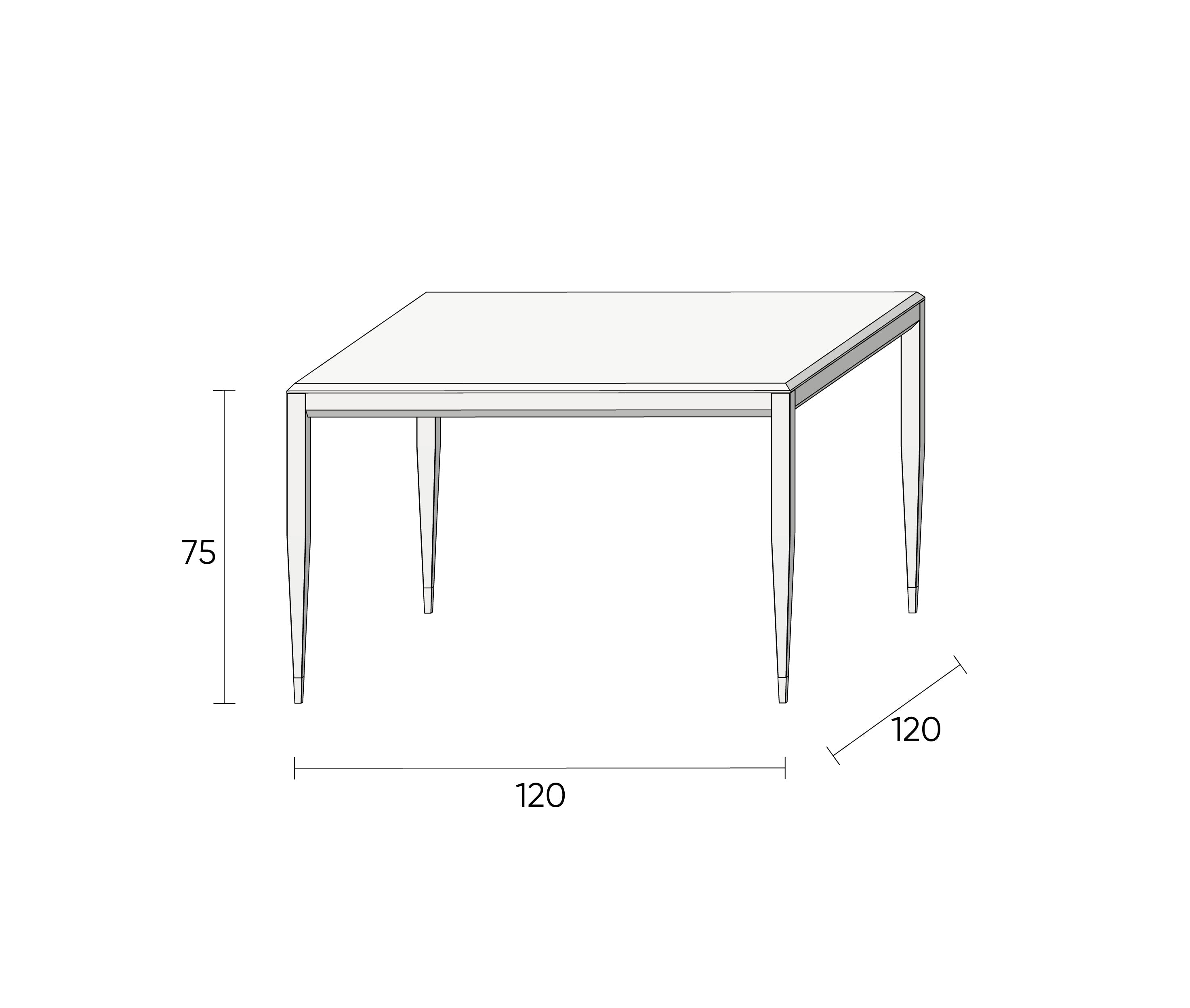 Dining table LOGAU.D1