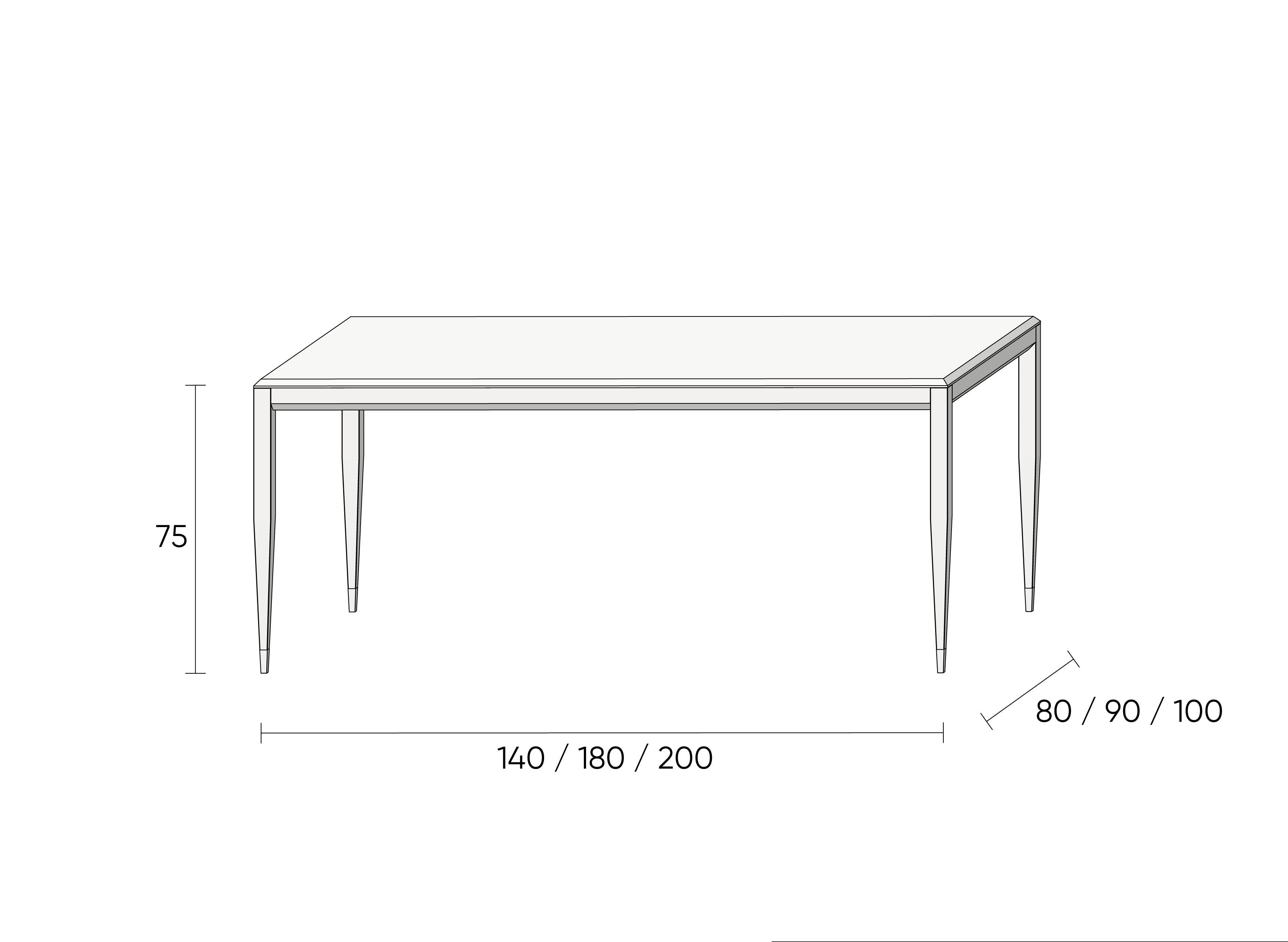Dining table LOGAU.D1